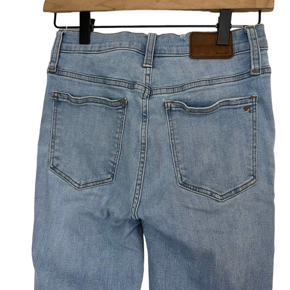Madewell 10" High Rise Skinny Light Wash Button Fly Denim Jeans Size 26 - Picture 4 of 9